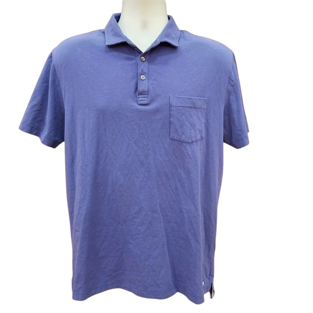 Peter Millar Seaside Wash Polo Shirt Men's Medium Purple Pocket Contemporary Fit